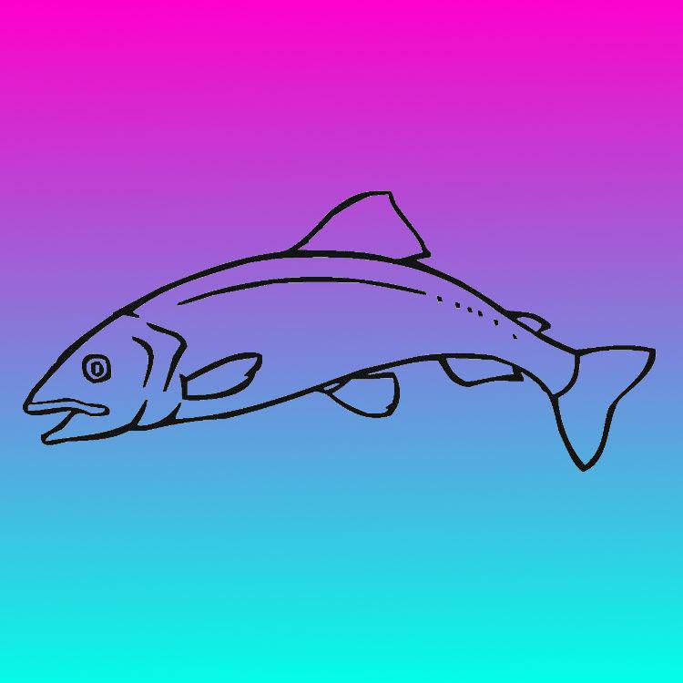 vaporwave fish logo